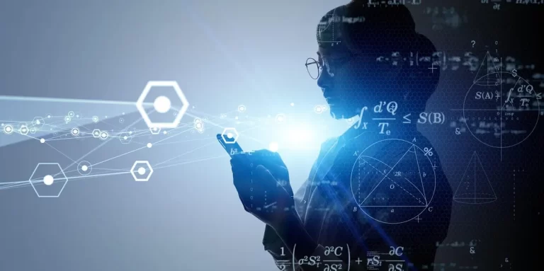 A woman looking at a phone