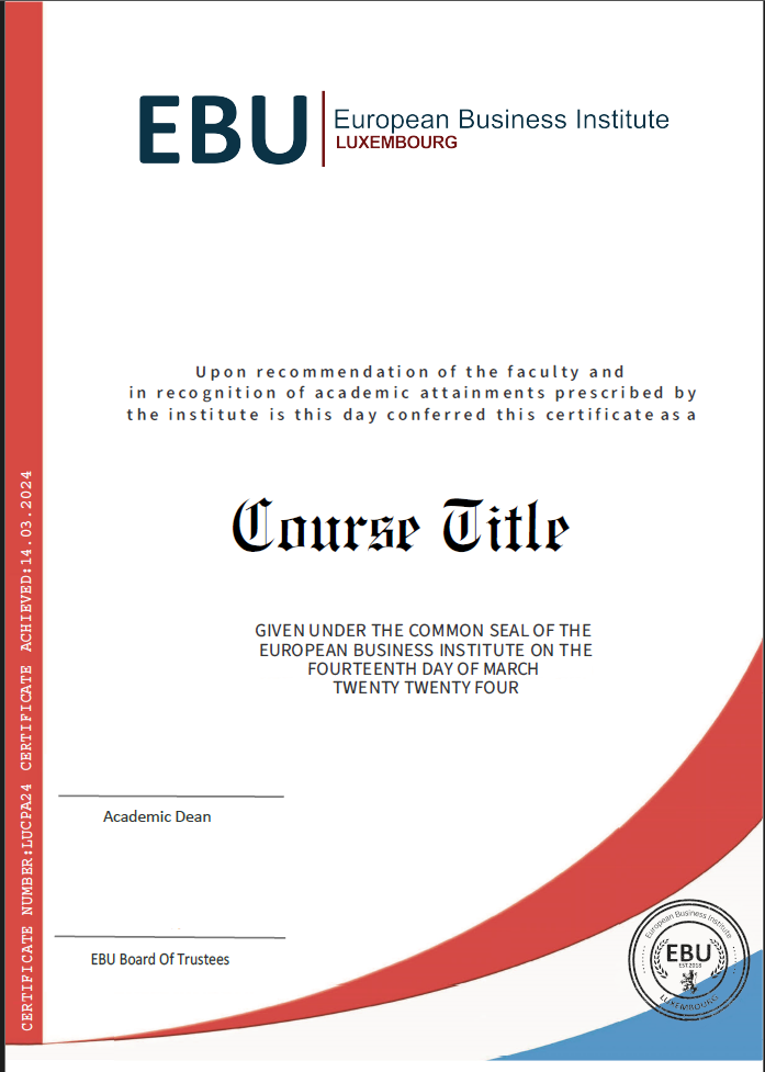 EBU Certificate Template
