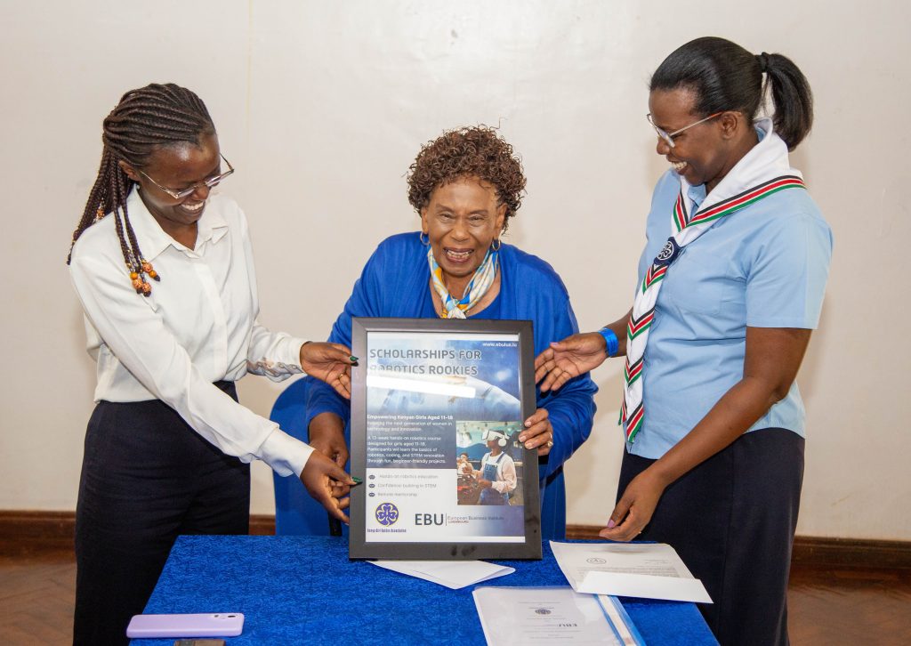 Photo from the European Business Institute of Luxembourg and Kenya Girl Guides Association MOU Signing.