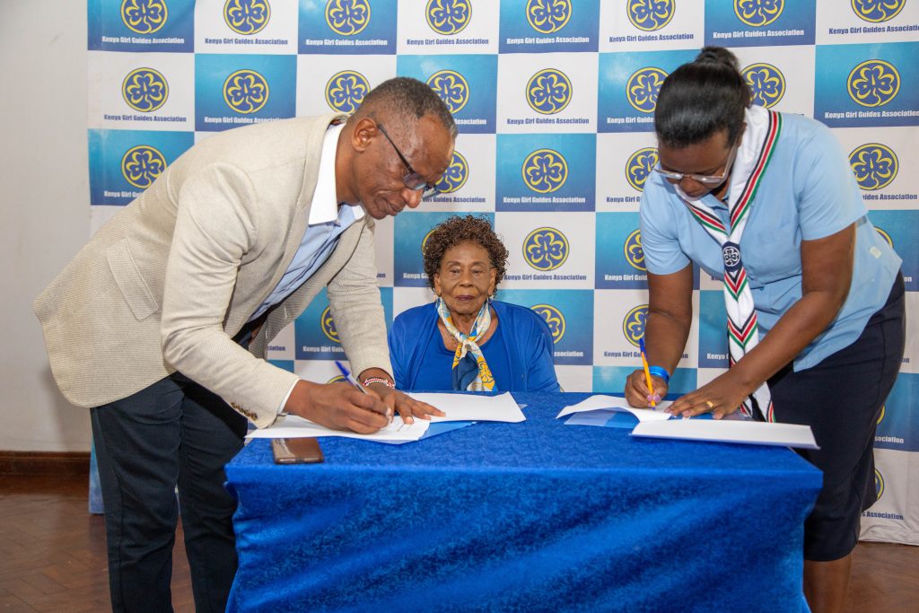 Photo from the European Business Institute of Luxembourg and Kenya Girl Guides Association MOU Signing.
