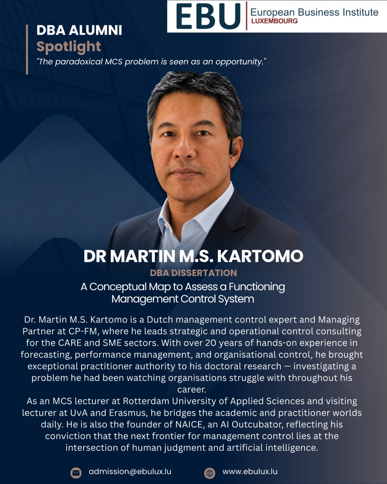 Dr.Martin M.S. Kartomo, DBA Alumni